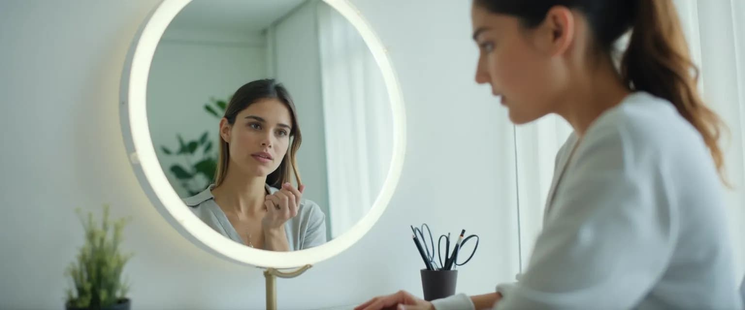 Professional demonstrating self-awareness during a workplace meeting