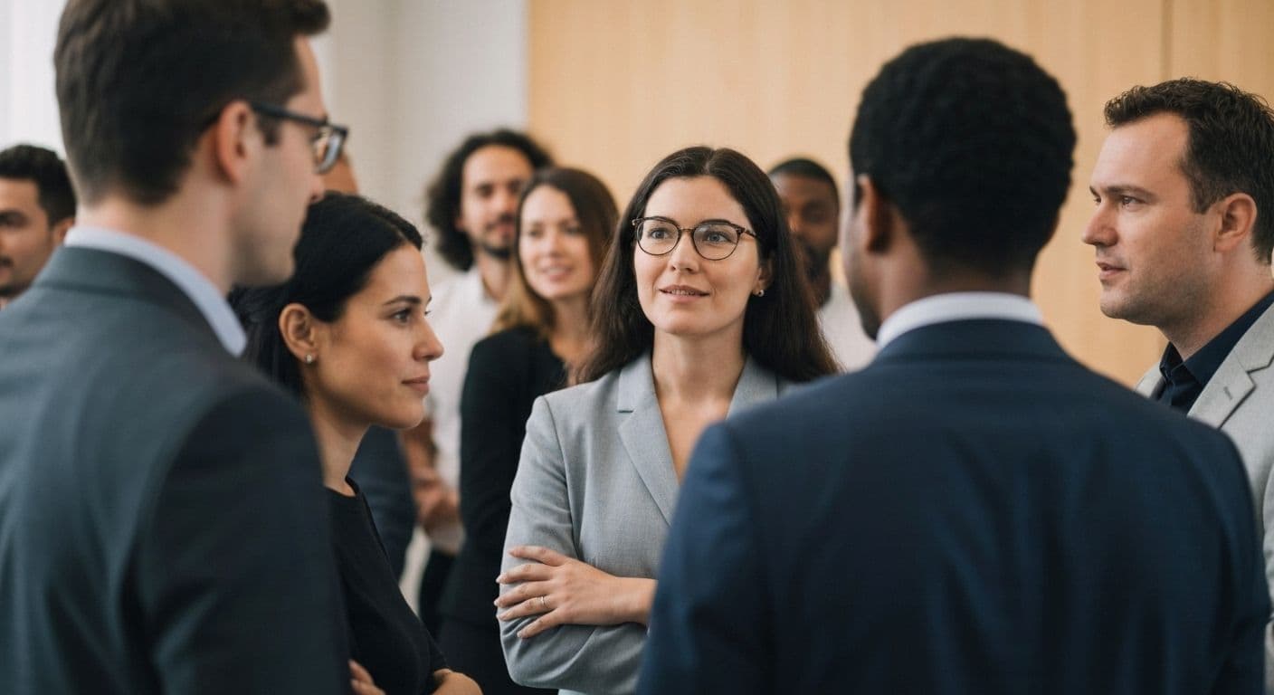 Person observing group dynamics demonstrating self awareness in social psychology techniques