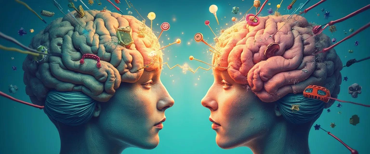Brain diagram showing dopamine pathways related to procrastination and motivation science
