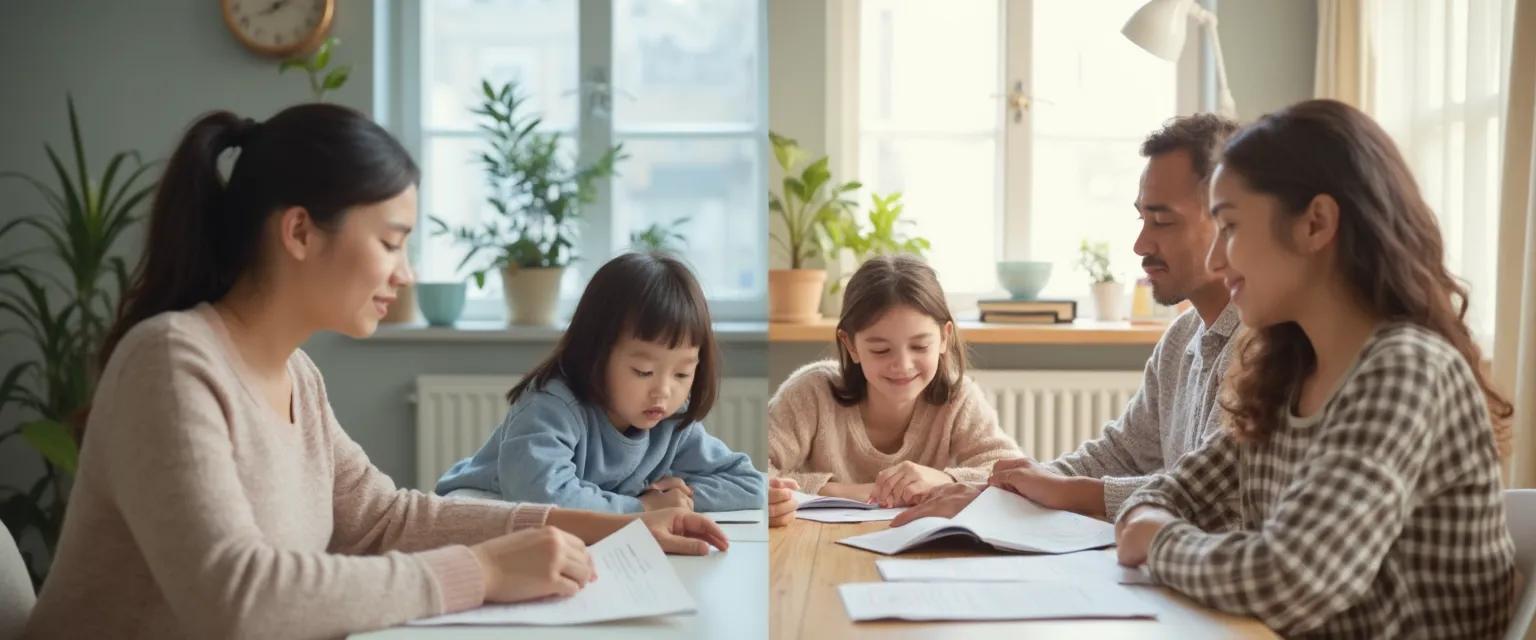 Parents managing anxiety in blended families through effective co-parenting and parallel parenting approaches