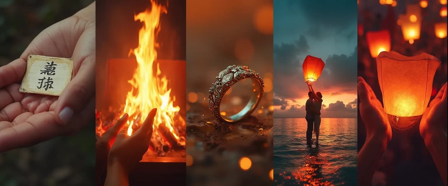 Global breakup support rituals showing cultural healing practices from around the world