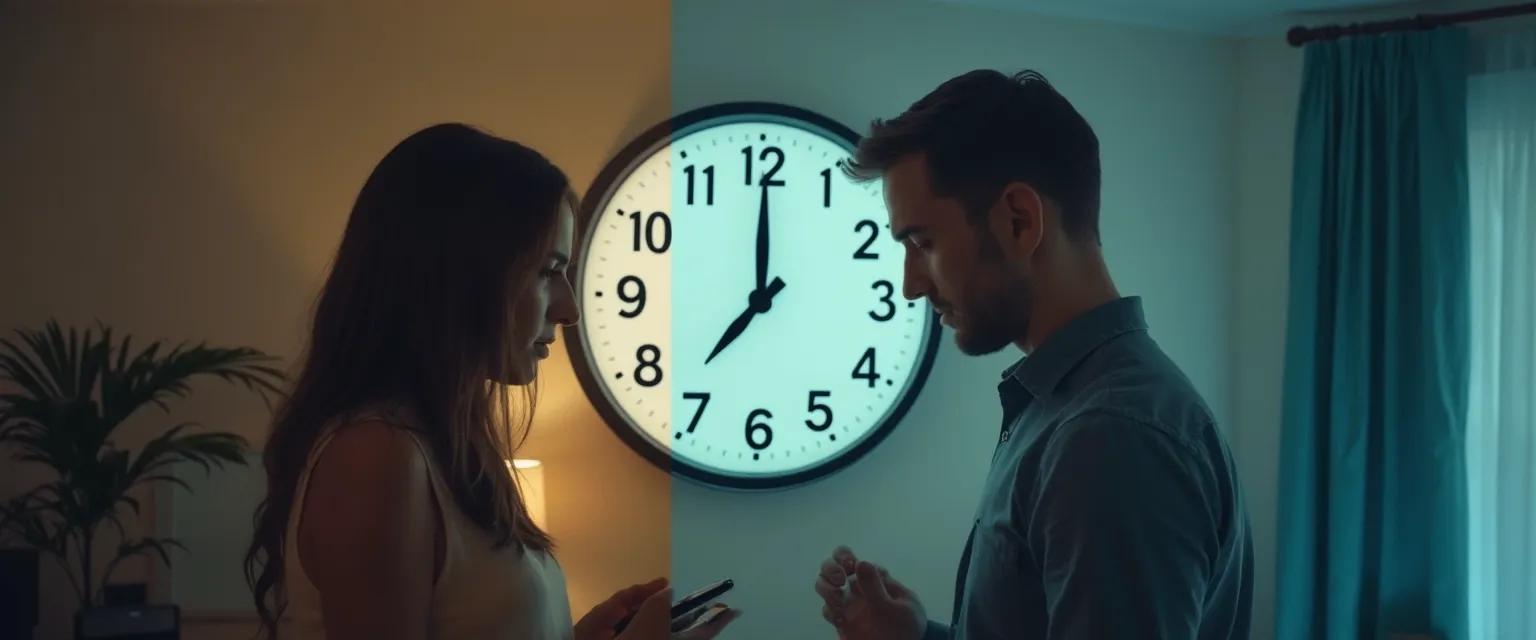 Couple discussing relationship issues when girlfriend is always busy and boyfriend wonders if he should break up with her