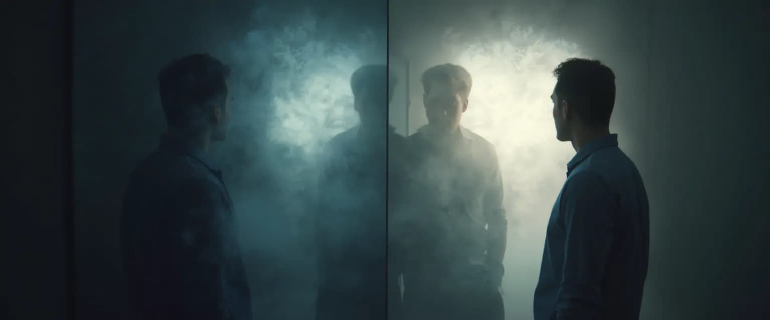 Person demonstrating high self-awareness while making an important decision