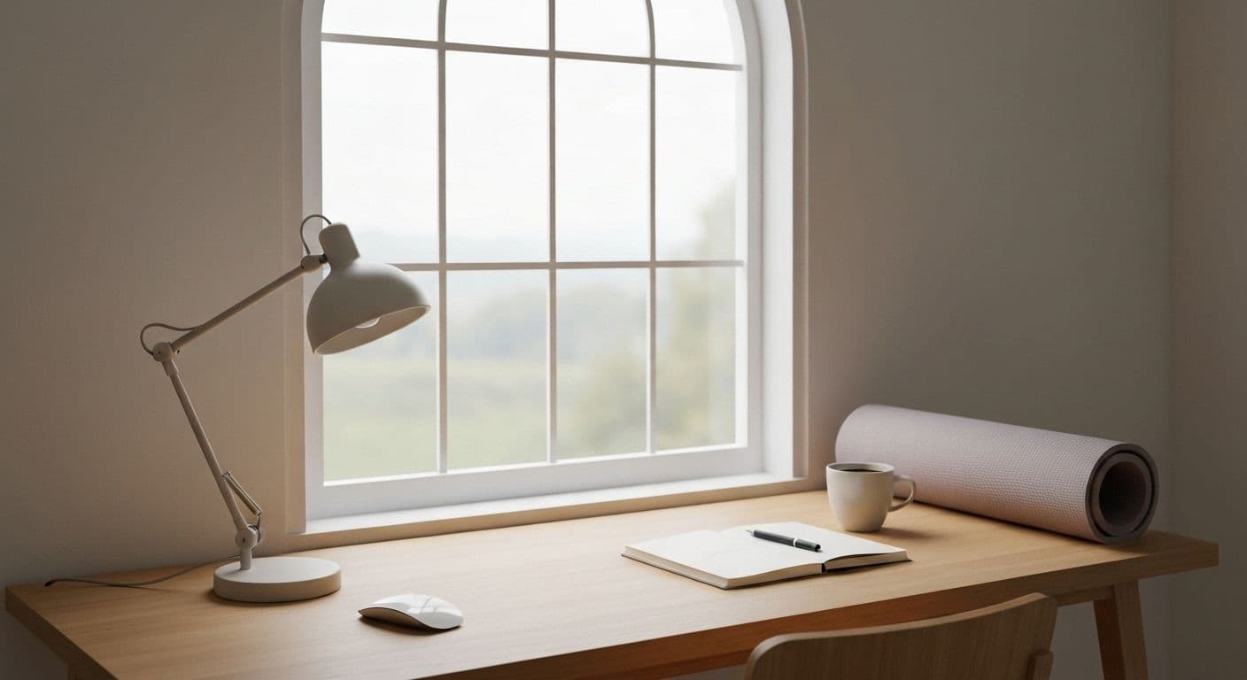Man establishing healthy morning routine showing guys after a breakup rebuilding daily structure