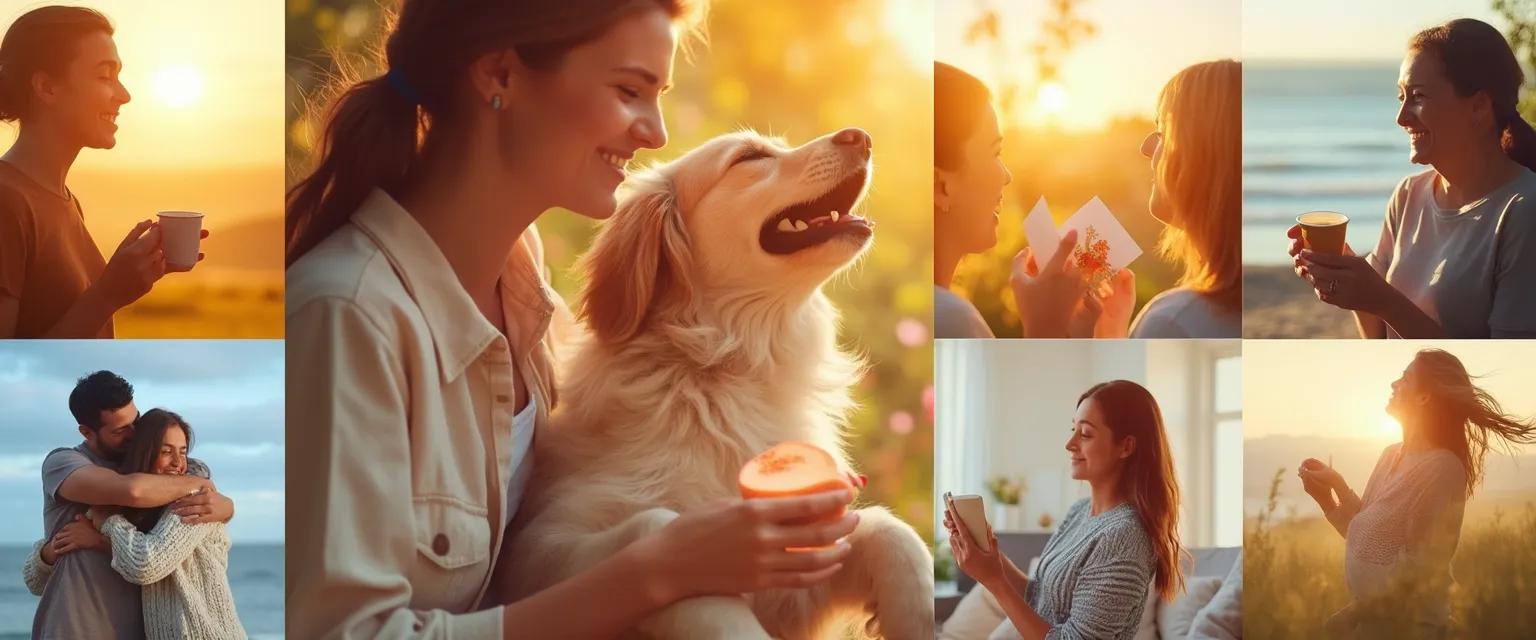 Person practicing micro-moments to stay happy throughout their day