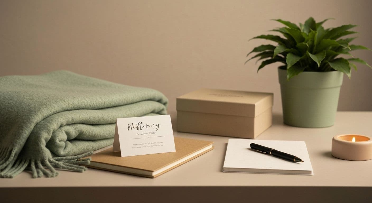 Thoughtful non-food gifts to send to grieving friend including comfort items and service vouchers