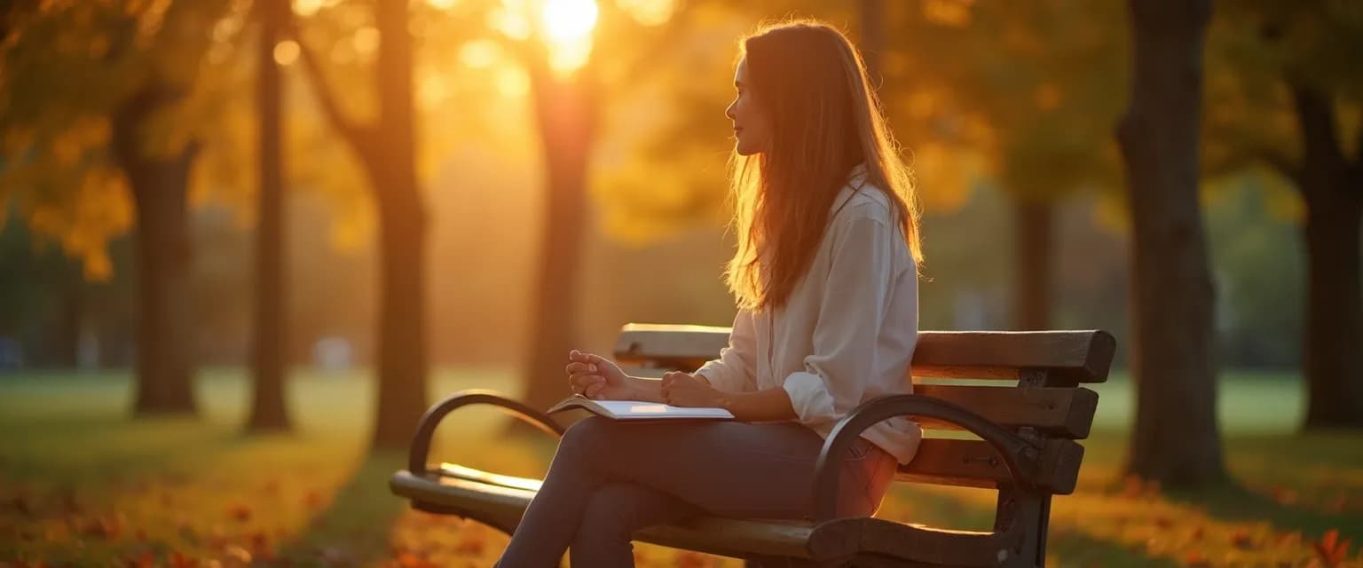 Woman practicing self love and self awareness through a brief mindfulness moment