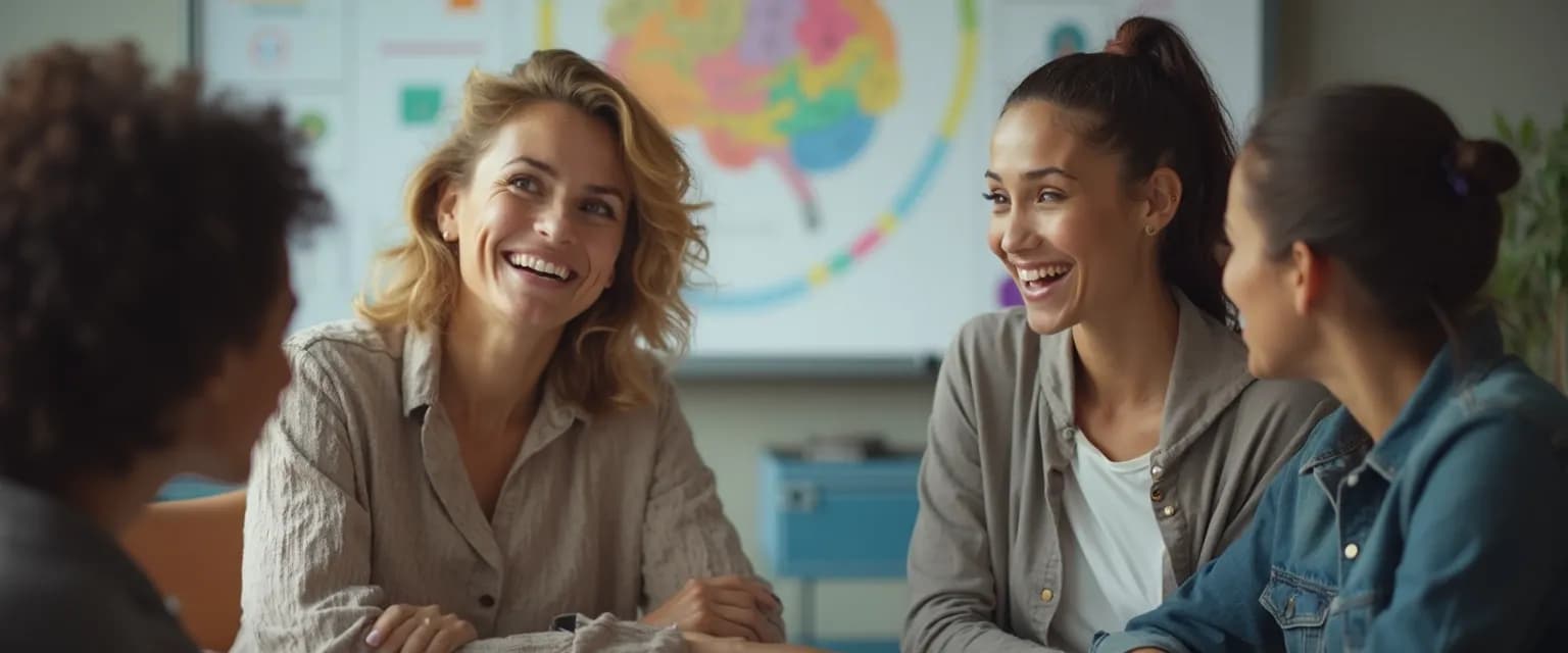 Professional using emotional effectiveness exercises during workplace meeting