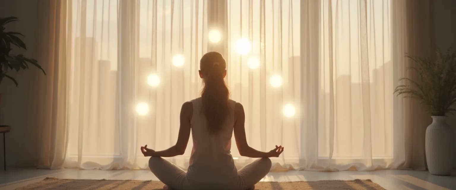 Person practicing self-awareness and self-control through daily mirror moment exercises