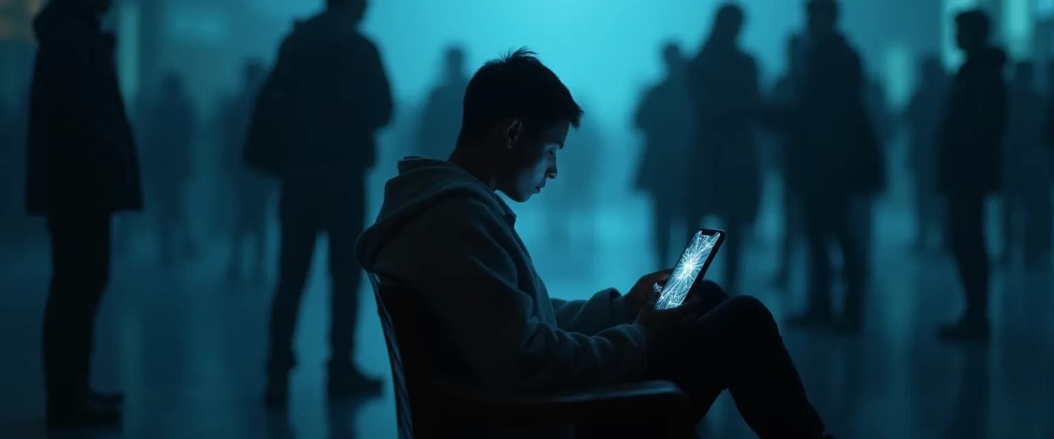 Person accepting a breakup while managing social media and maintaining emotional health