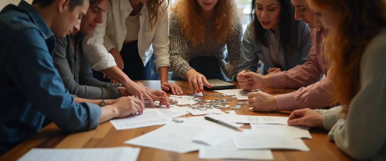 Team members collaborating on creative solutions while promoting resilience in the workplace