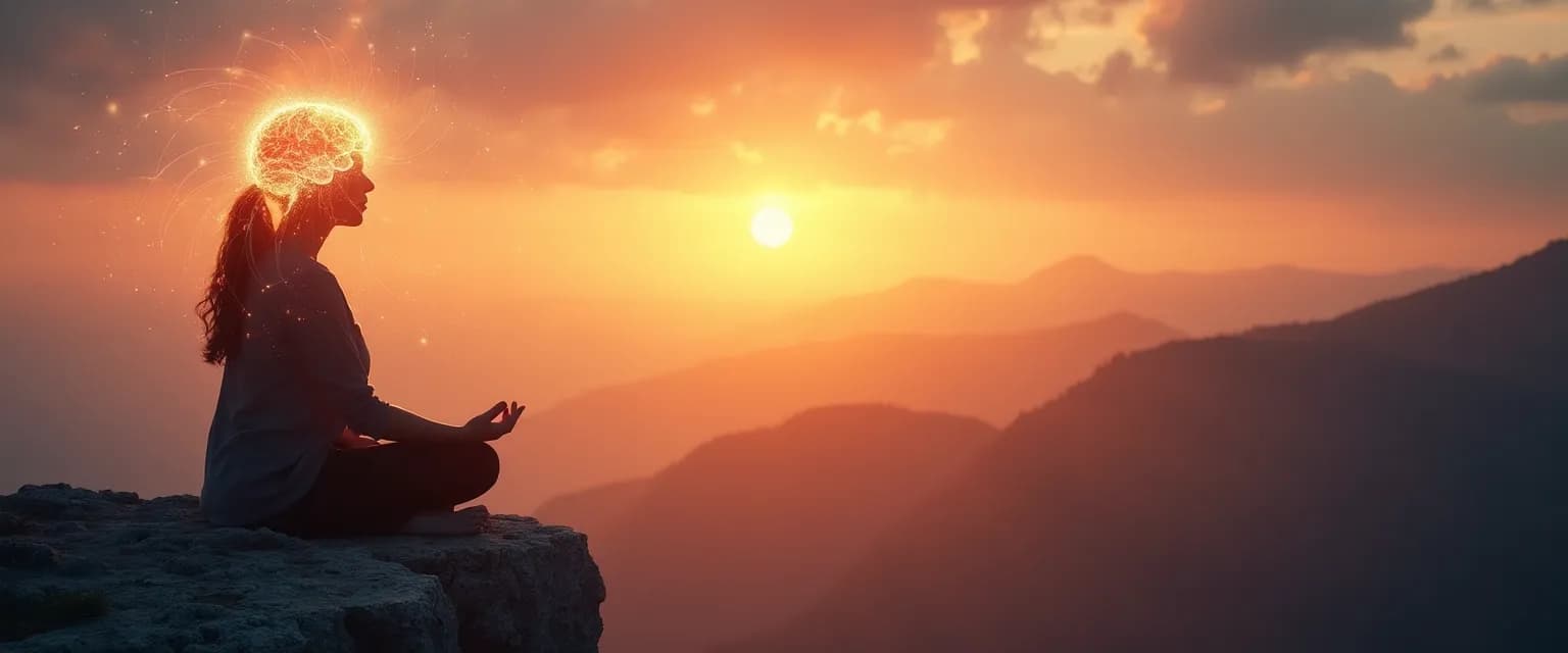 Person practicing a 5-minute soul mind connection exercise during a busy workday