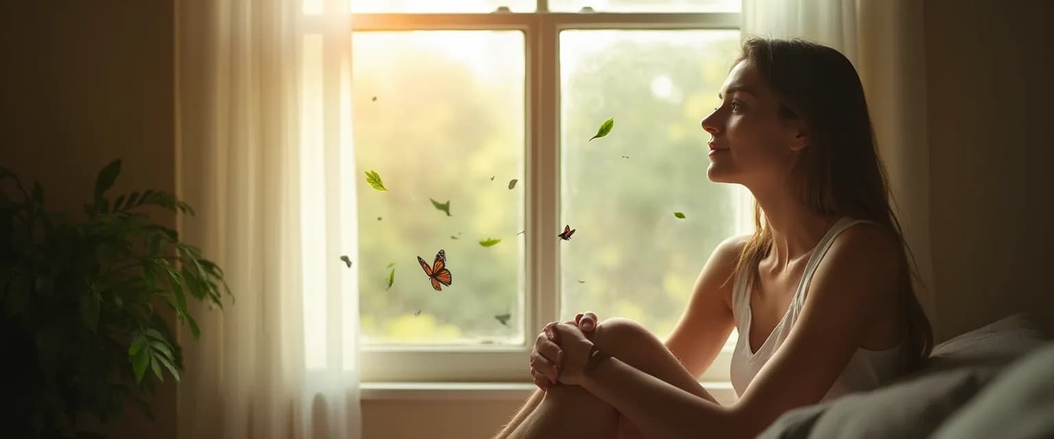 Woman practicing mindful detachment as the best way to deal with a breakup