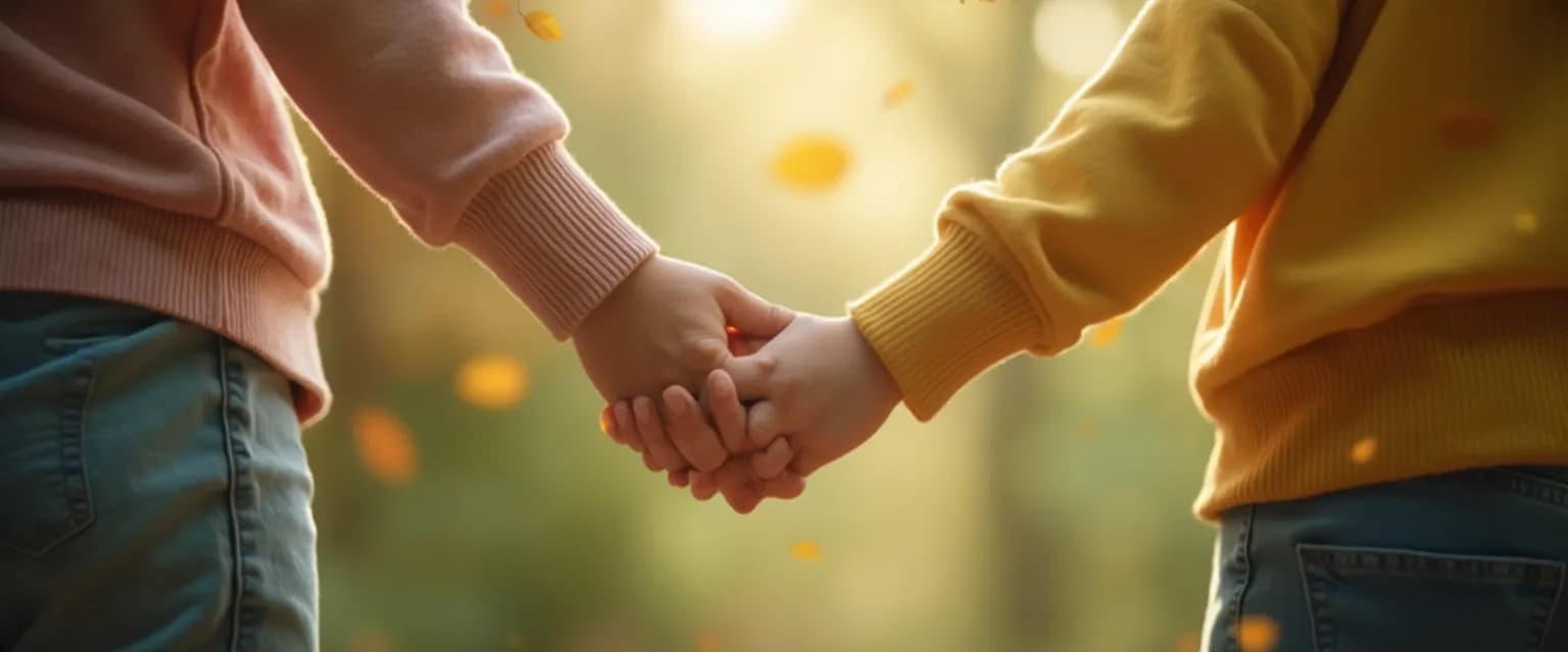 Siblings supporting each other while grieving a parent through shared healing activities