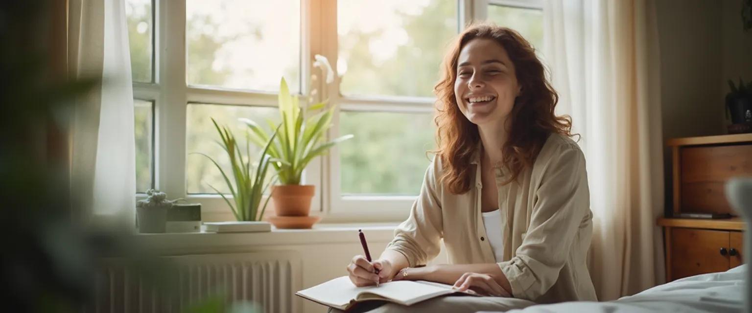 Person genuinely smiling while practicing authentic ways to be happy