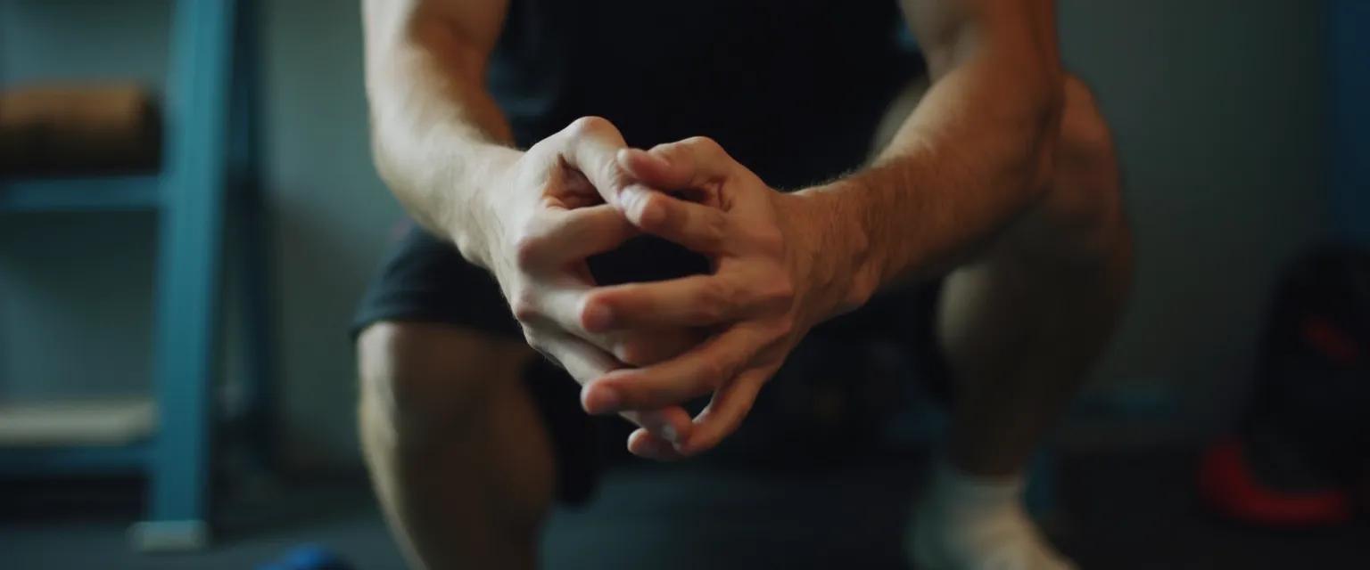 Athlete channeling pre-competition anxiety in athletic performance into focused energy