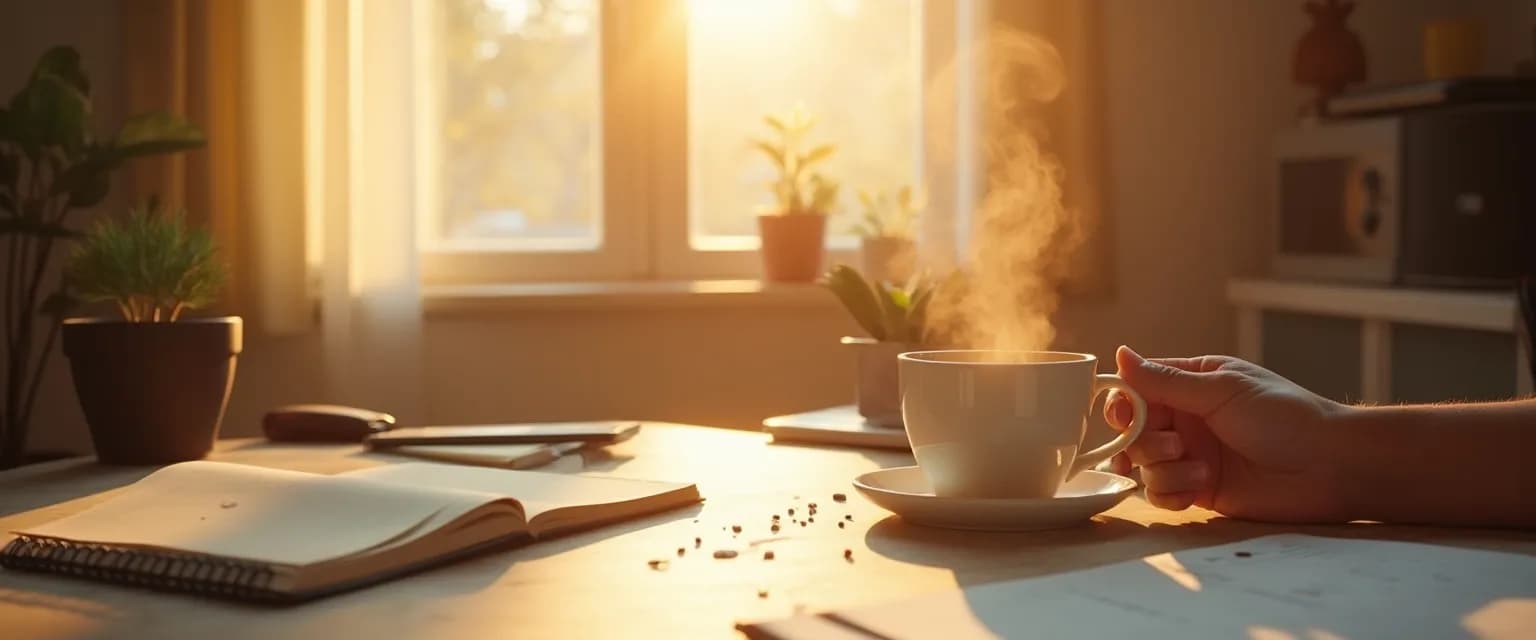 Person implementing 5 ways to stop procrastinating with morning rituals for productivity