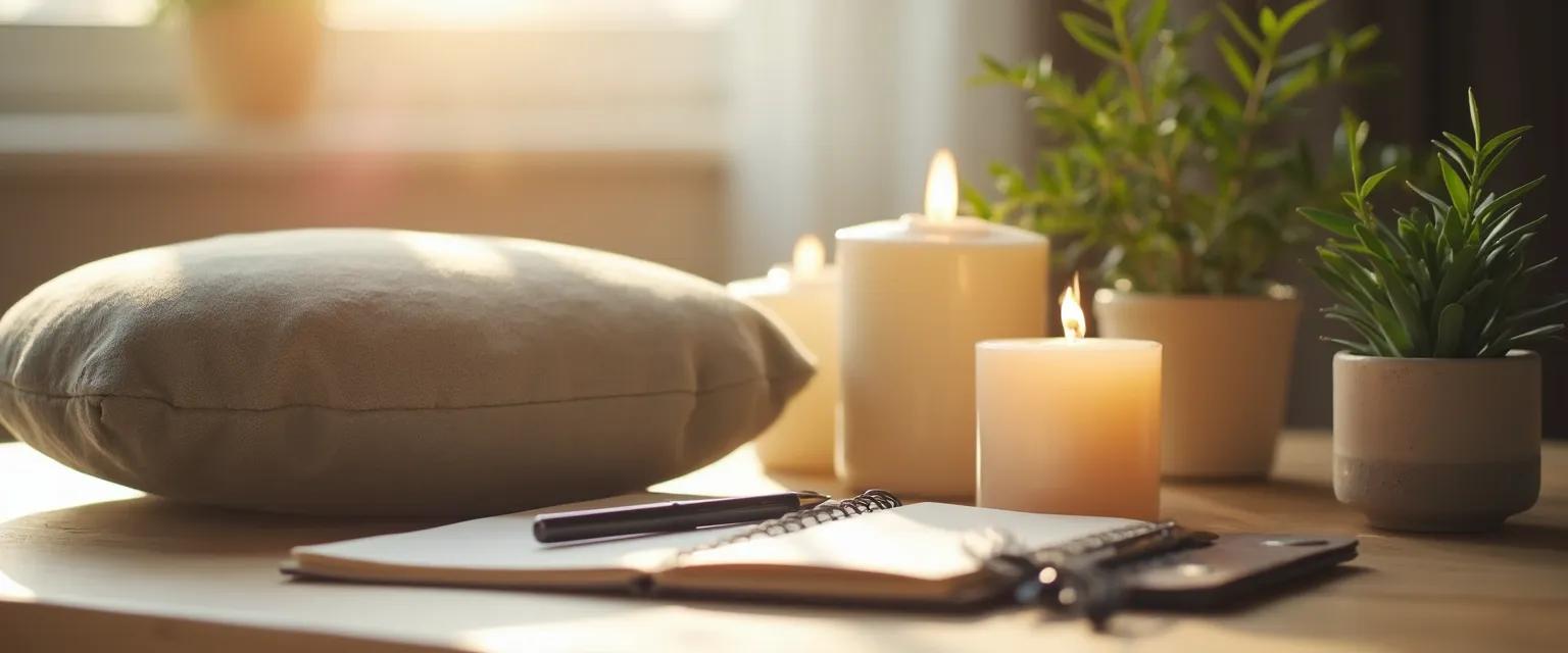 Person receiving a beautifully presented mindfulness gift experience card with calm expression