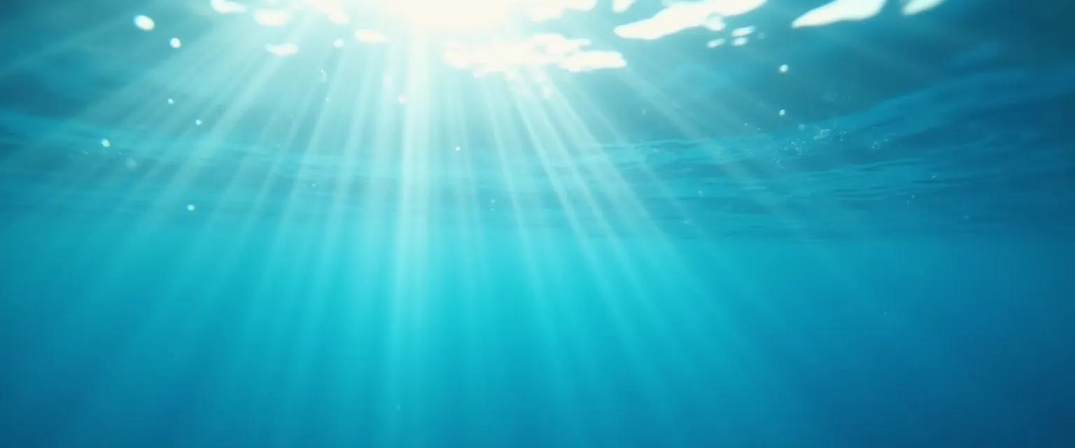 Person listening to underwater sounds to relax their mind and reduce stress