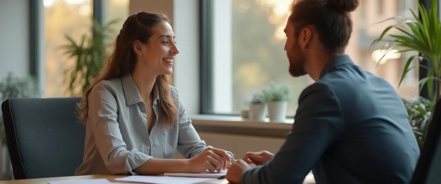 Professionals using emo intelligence to resolve workplace conflict constructively