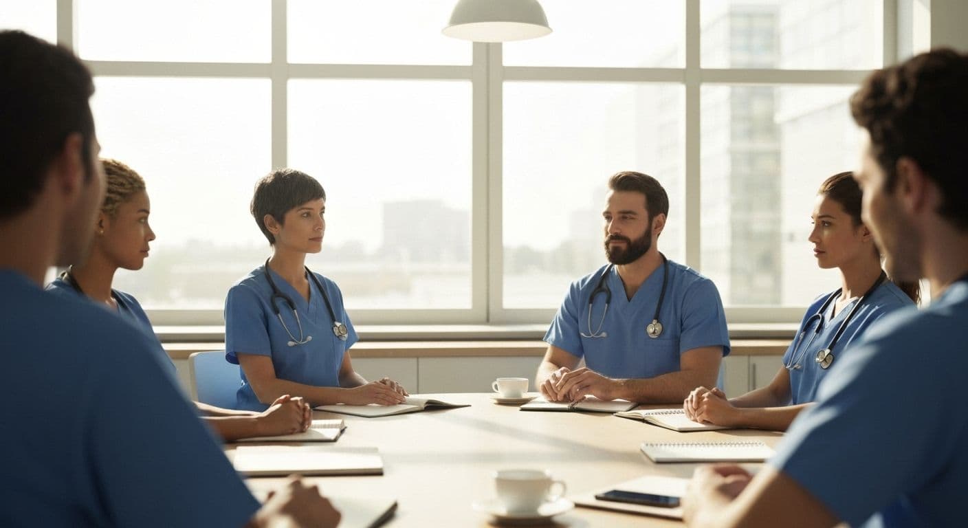 Healthcare professional practicing self awareness reflection techniques showing examples of self awareness in health and social care settings