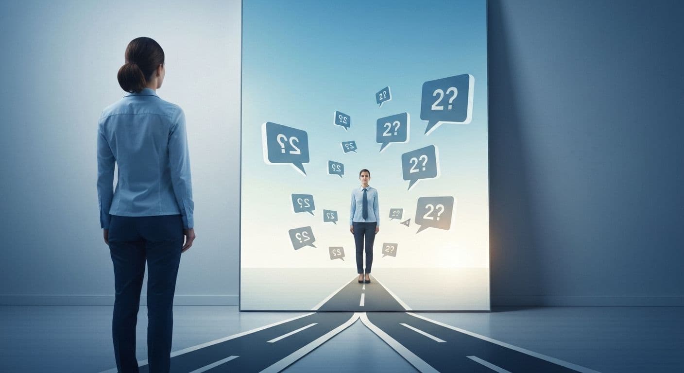 Person reflecting on choices showing the objective of self-awareness in decision-making