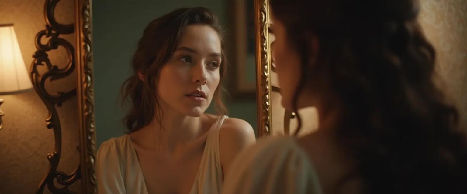 Person practicing mirror dialogue technique which is the best way to increase self awareness