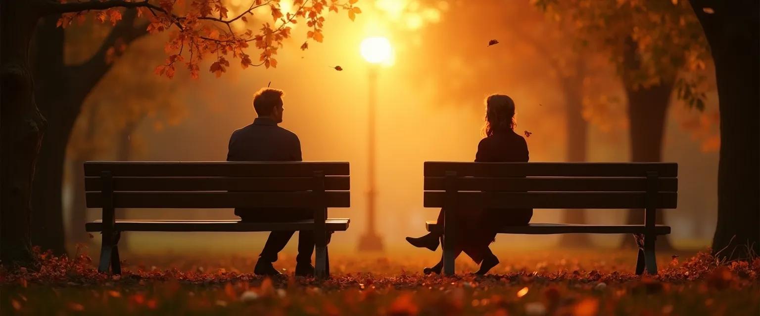 Two people having a respectful conversation using the best breakup lines