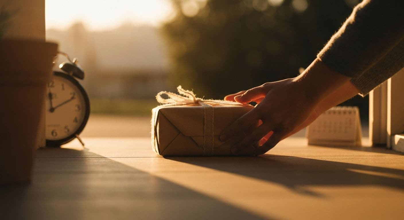 Calendar showing thoughtful timing for gift for someone who has lost a loved one during different grief stages