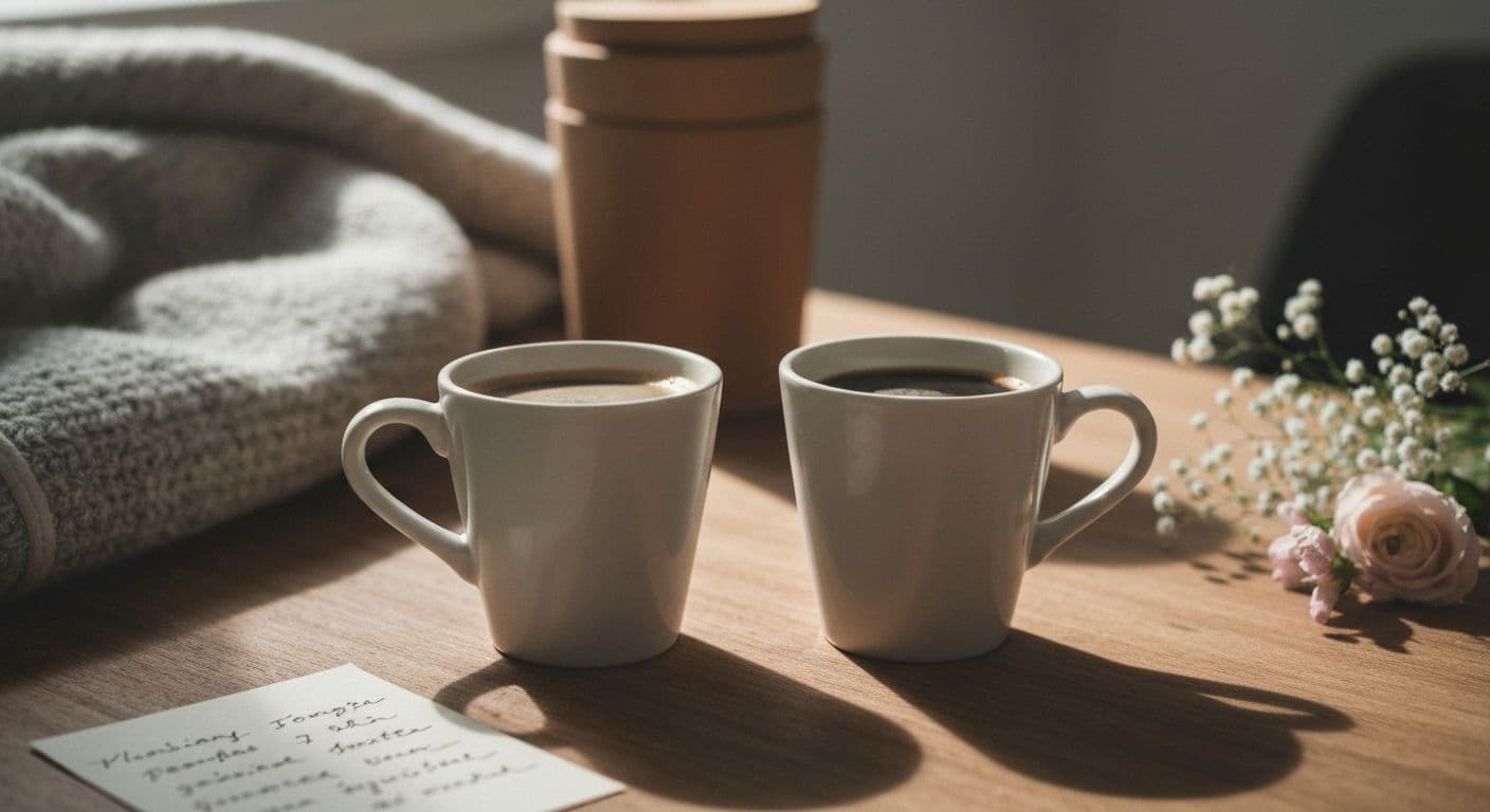 Thoughtful gift for grieving friend showing comfort items and support gestures