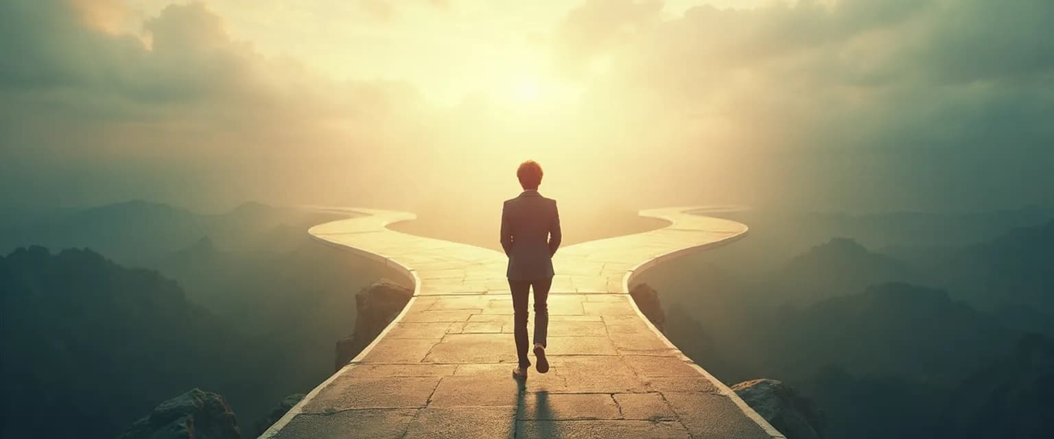 Professional maintaining confidence during major career transition with daily rituals