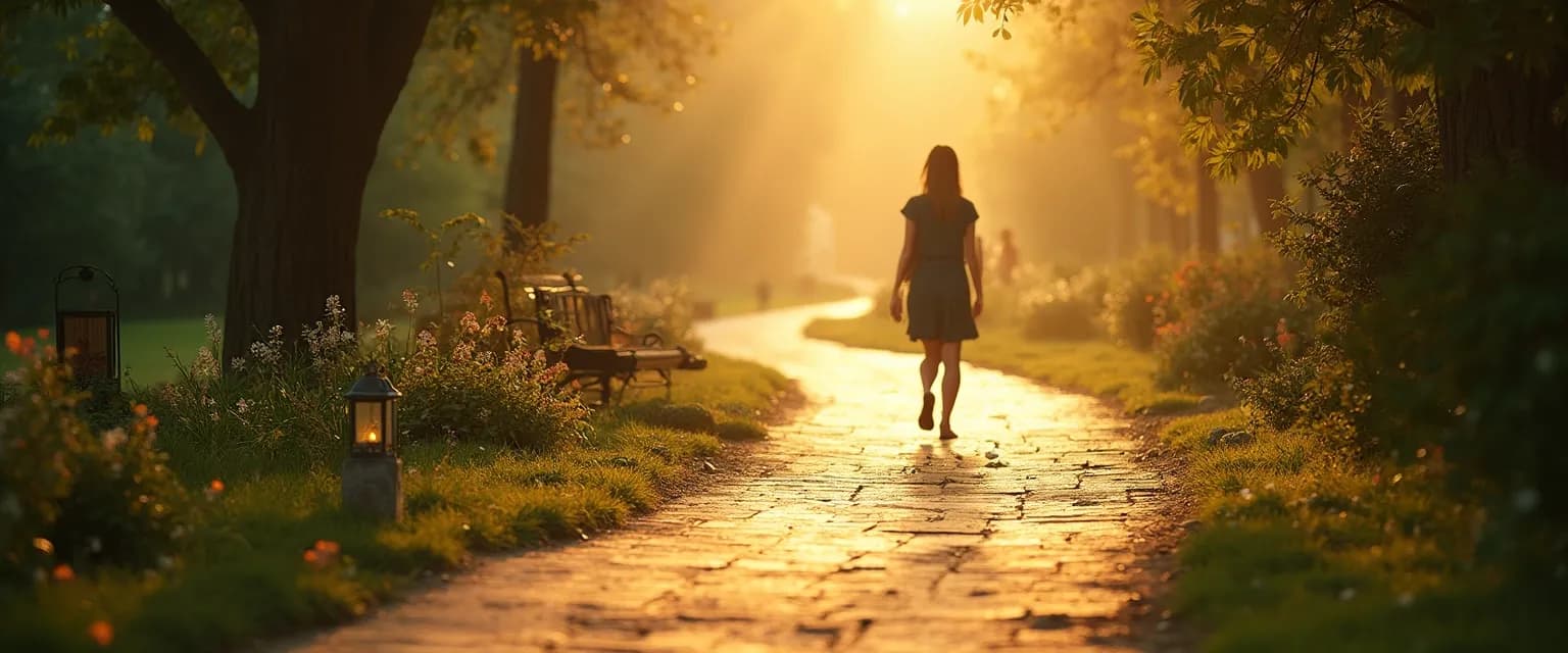 Person finding moments of joy while grieving a spouse through gentle healing steps