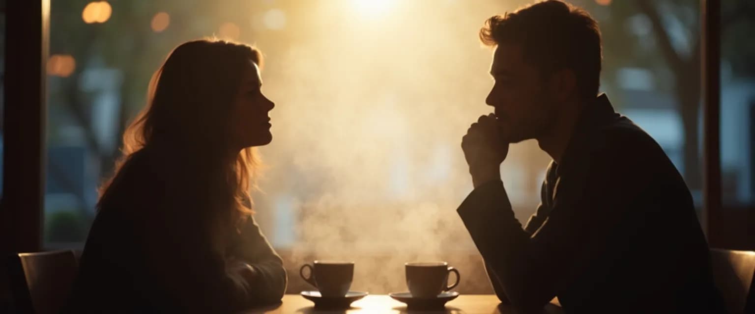 Person practicing mindful dating techniques by taking a pause before responding on a date