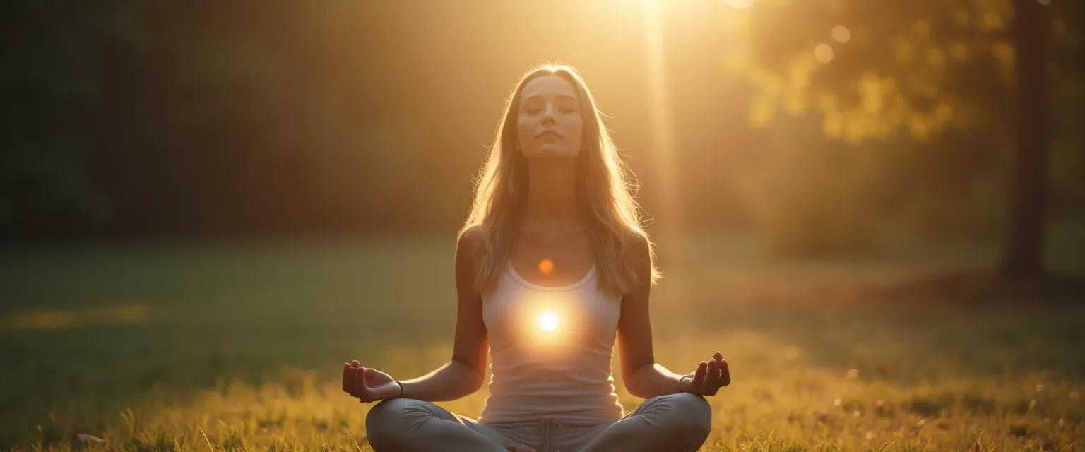 Person practicing trauma sensitive mindfulness technique for emotional grounding