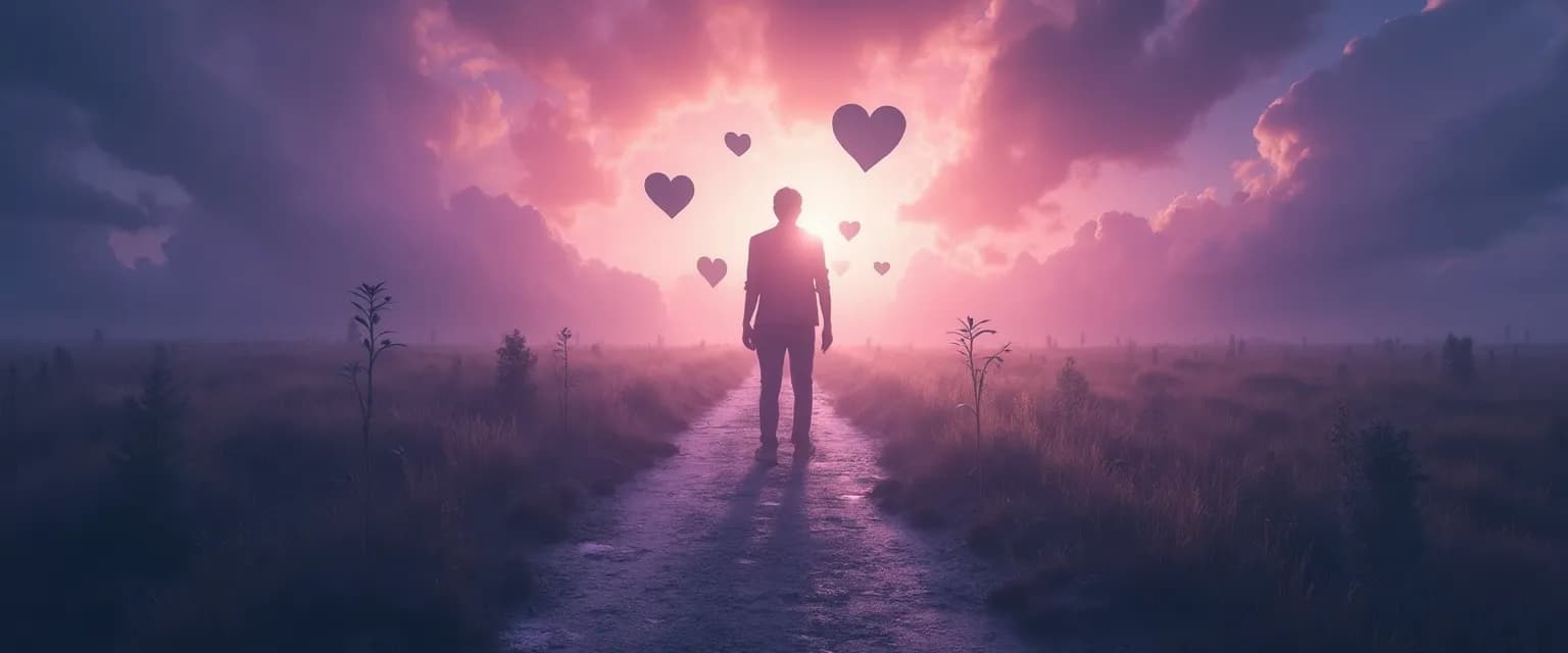 Young person processing their first heartbreak while maintaining their personal identity