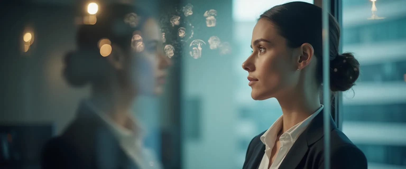 Professional demonstrating examples of self-awareness at work through active listening and reflection