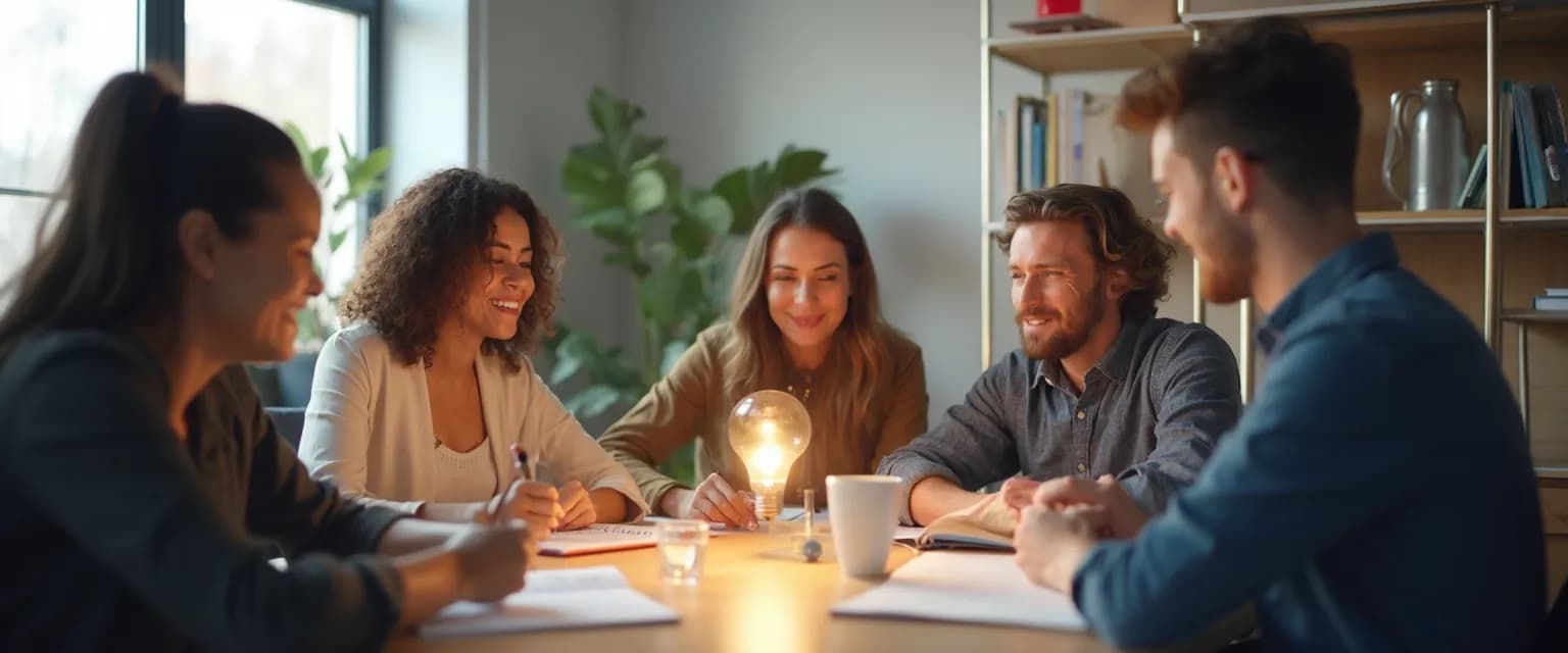 Team engaged in workplace self-awareness exercises for developing professional growth