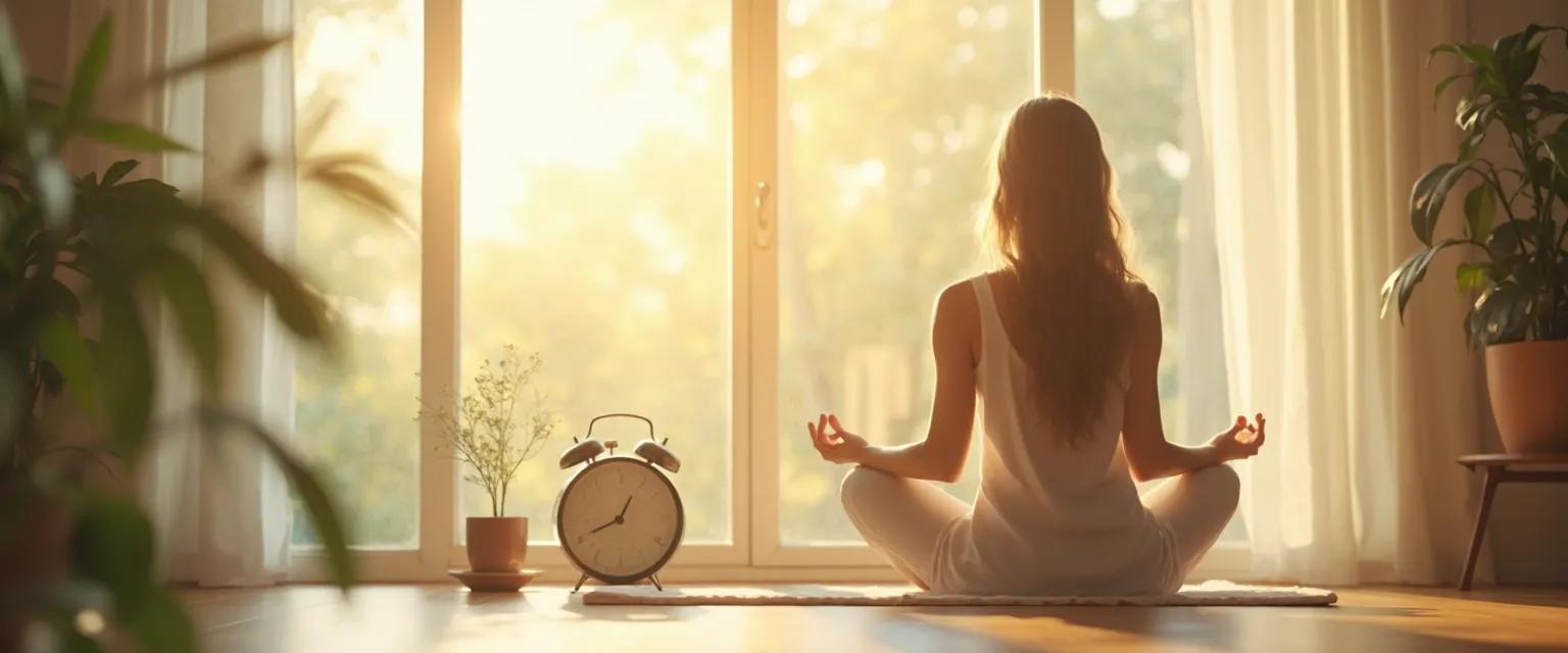 Person experiencing miracles of mind through 5-minute daily mental practice