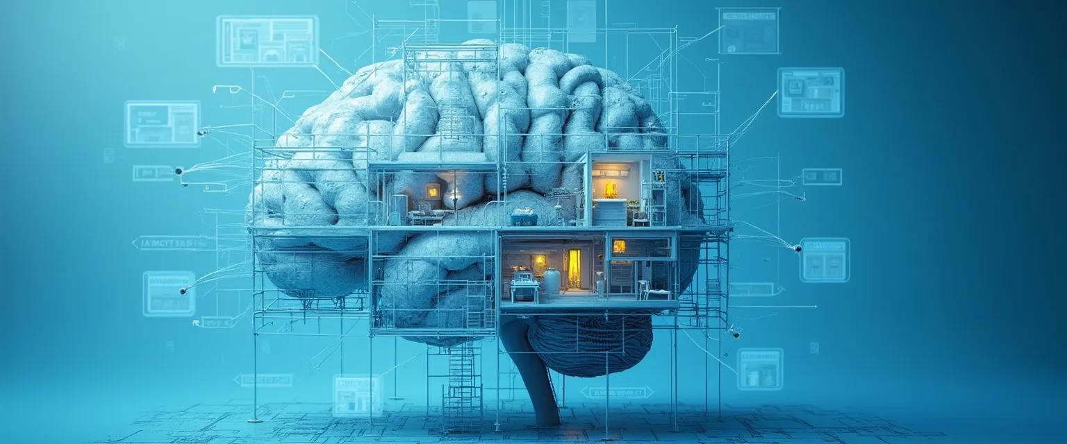 Diagram illustrating the 7 principles of psychitecture for designing the mind