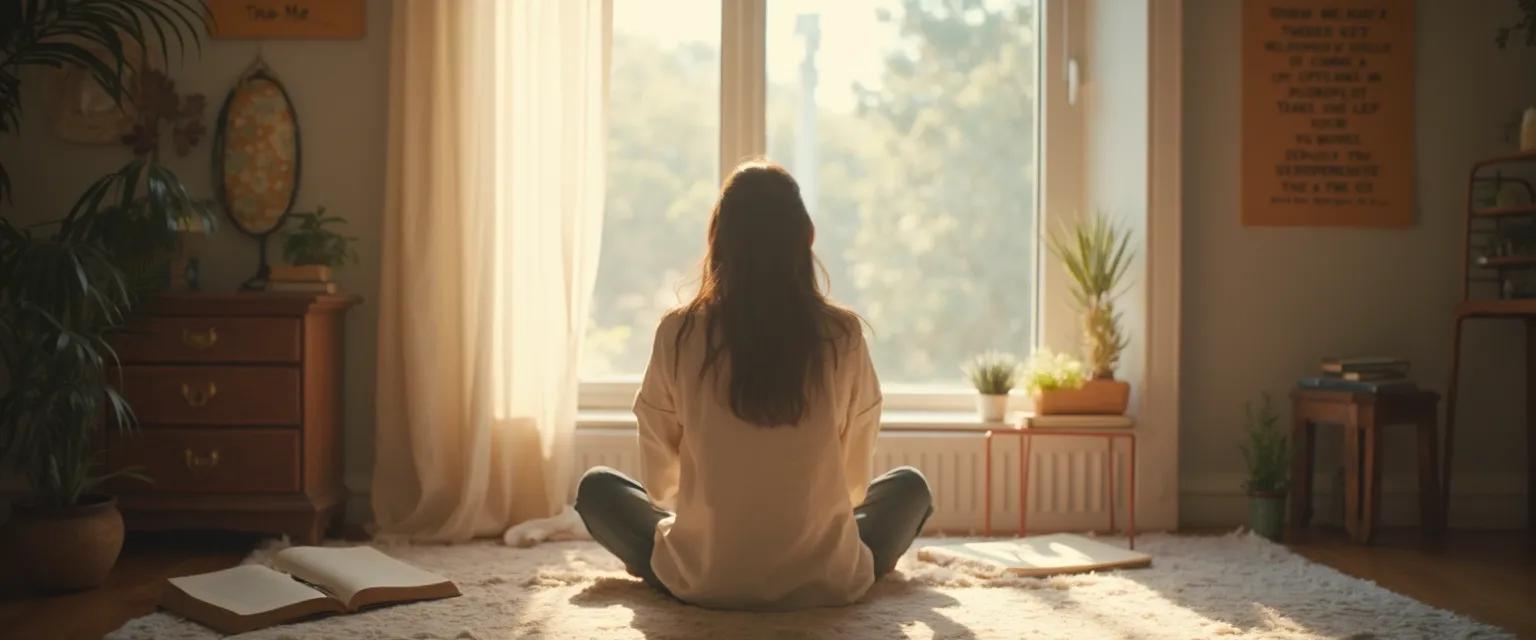 Student practicing self awareness in learning through daily reflection