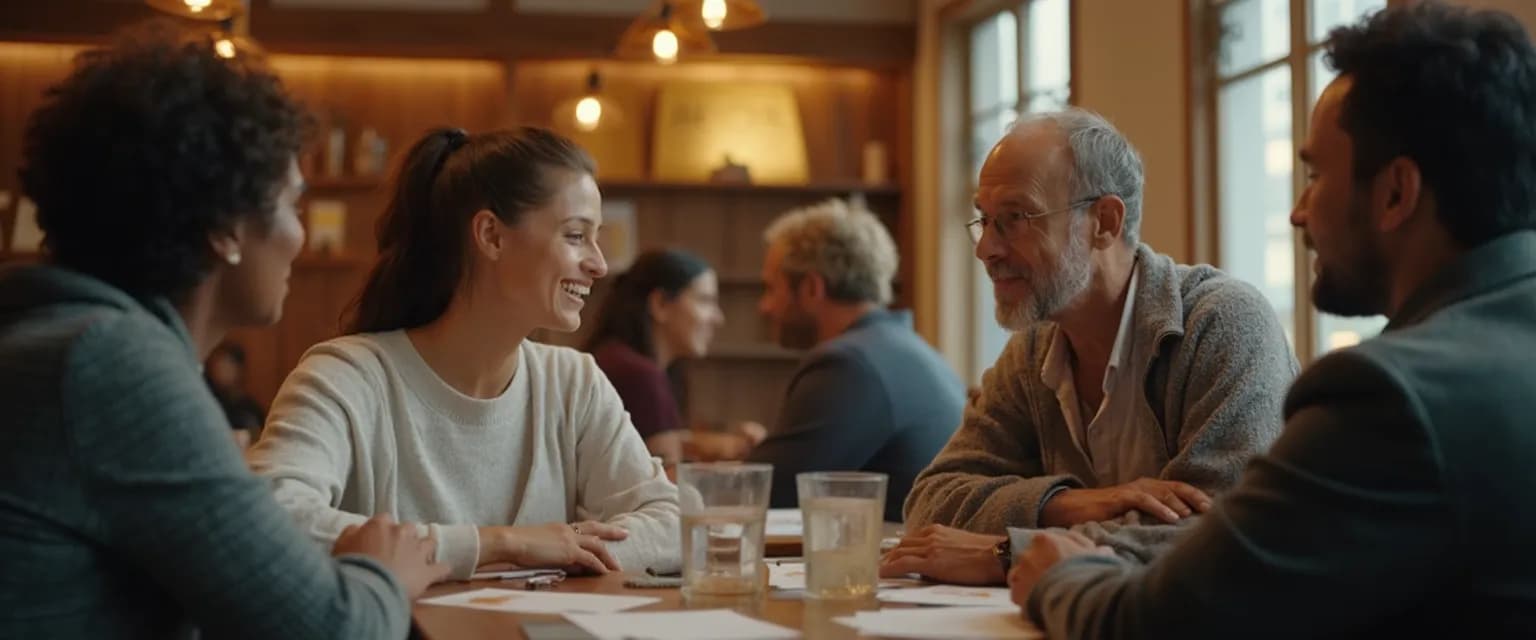 Person practicing self awareness in communication during a conversation