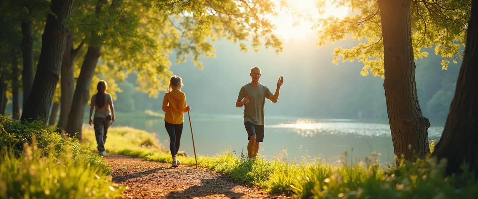 Person engaged in active mind relaxing activity outdoors