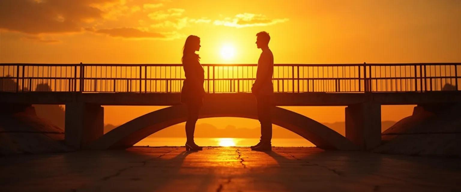Man and woman demonstrating balanced alpha mindset through collaborative problem-solving