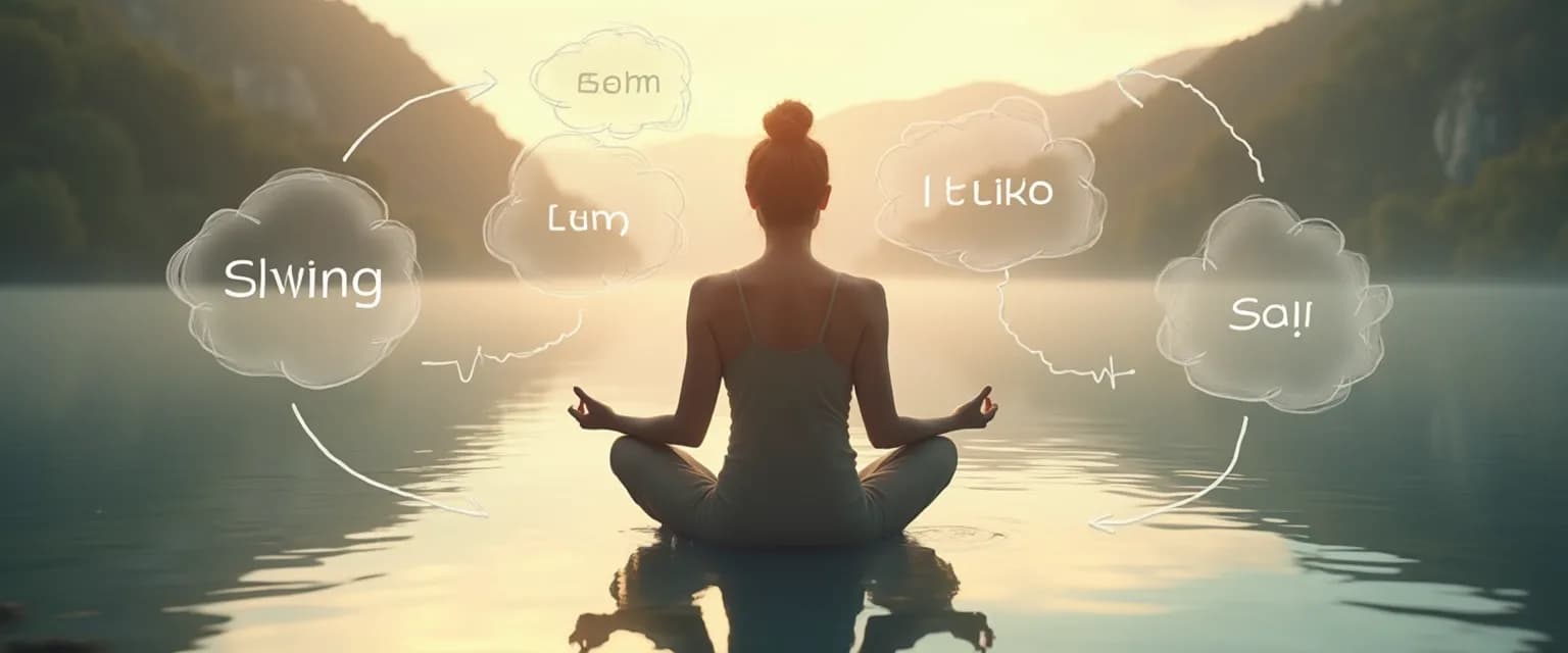 Person practicing self awareness and decision making through mirror moment reflection