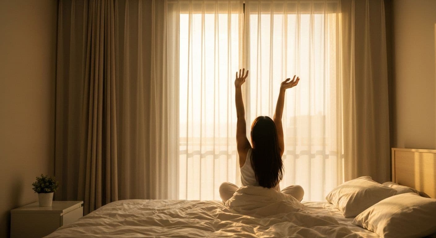 Person practicing morning routine post breakup with mindful activities to accelerate emotional healing