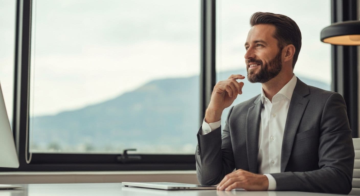 Calm professional working peacefully showing why you need peace of mind in your career