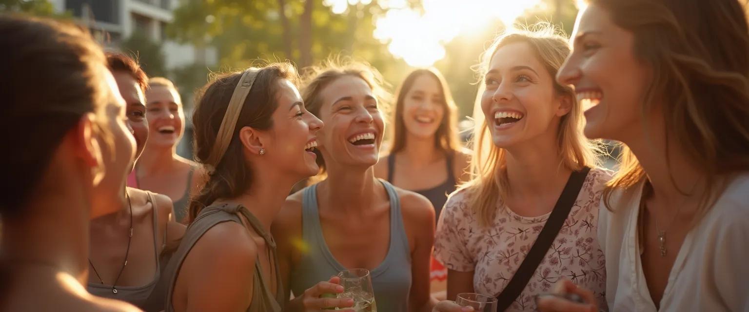Group of friends experiencing collective joy, proving happiness is only real when shared