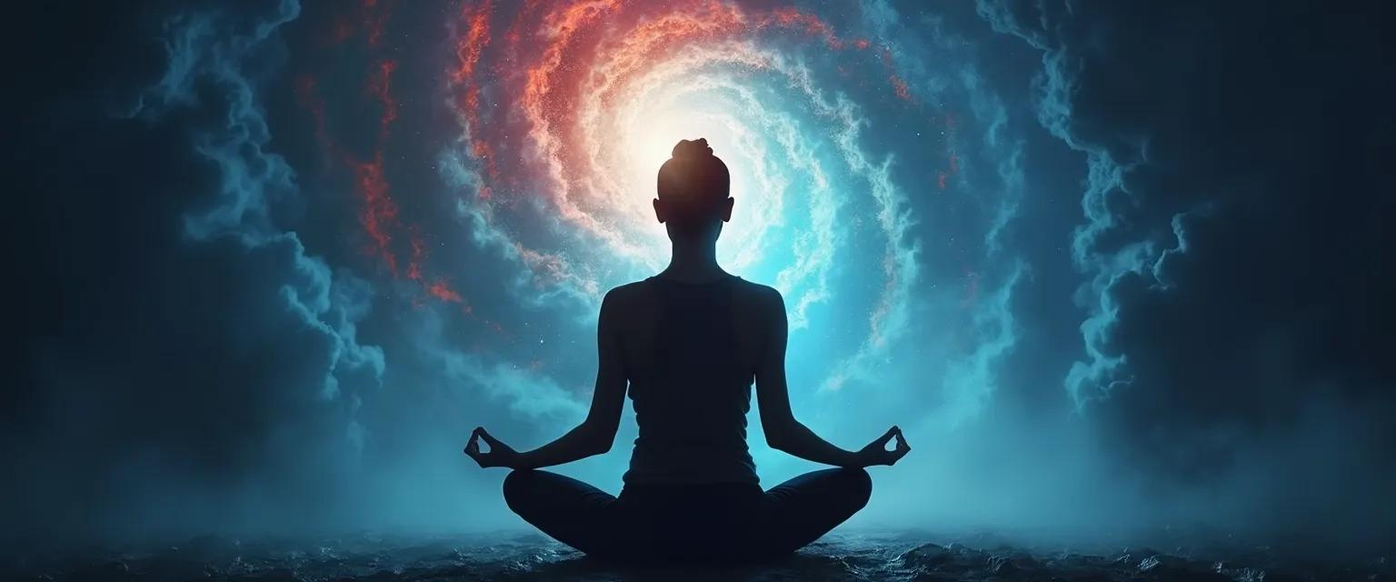 Person breaking free from too self aware anxiety cycle using grounding techniques