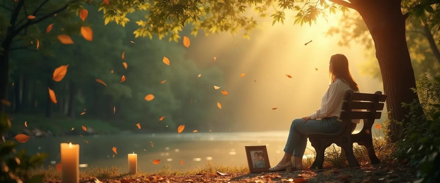 Person mindfully processing delayed grief symptoms on an anniversary date