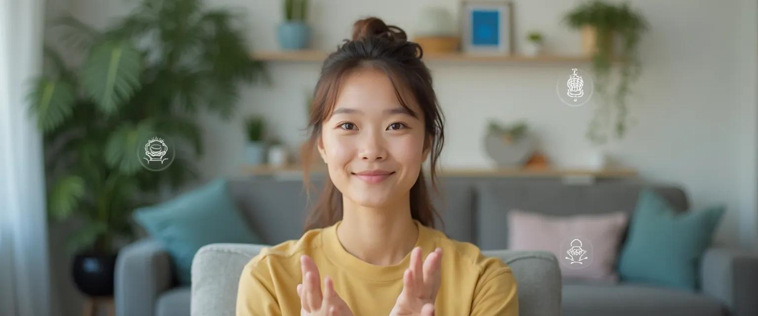 Person calmly applying the 16 habits of mind during a stressful conversation